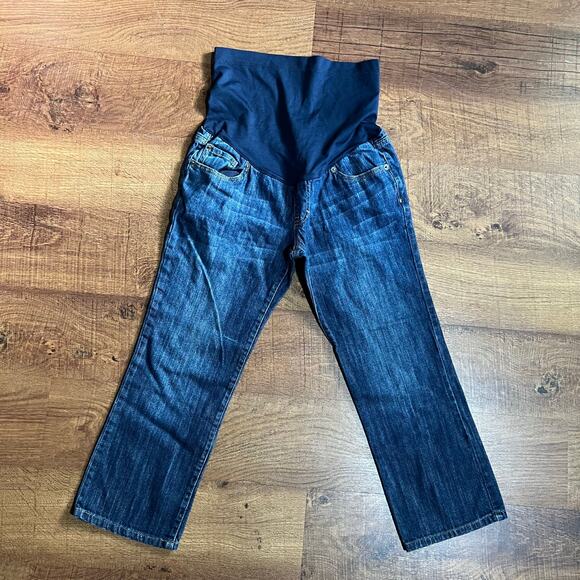 Liz Lange Maternity for Target Medium Wash Blue Jeans Size 4 Full Panel Denim - Picture 1 of 3